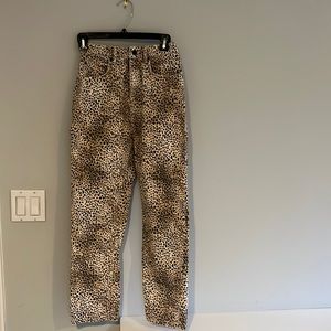 Alexander Wang Leopard Print Denim Jeans